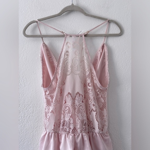 Flora Nikrooz Millie Romper crossover adjustable straps embroidered eyelet trim - Picture 7 of 15